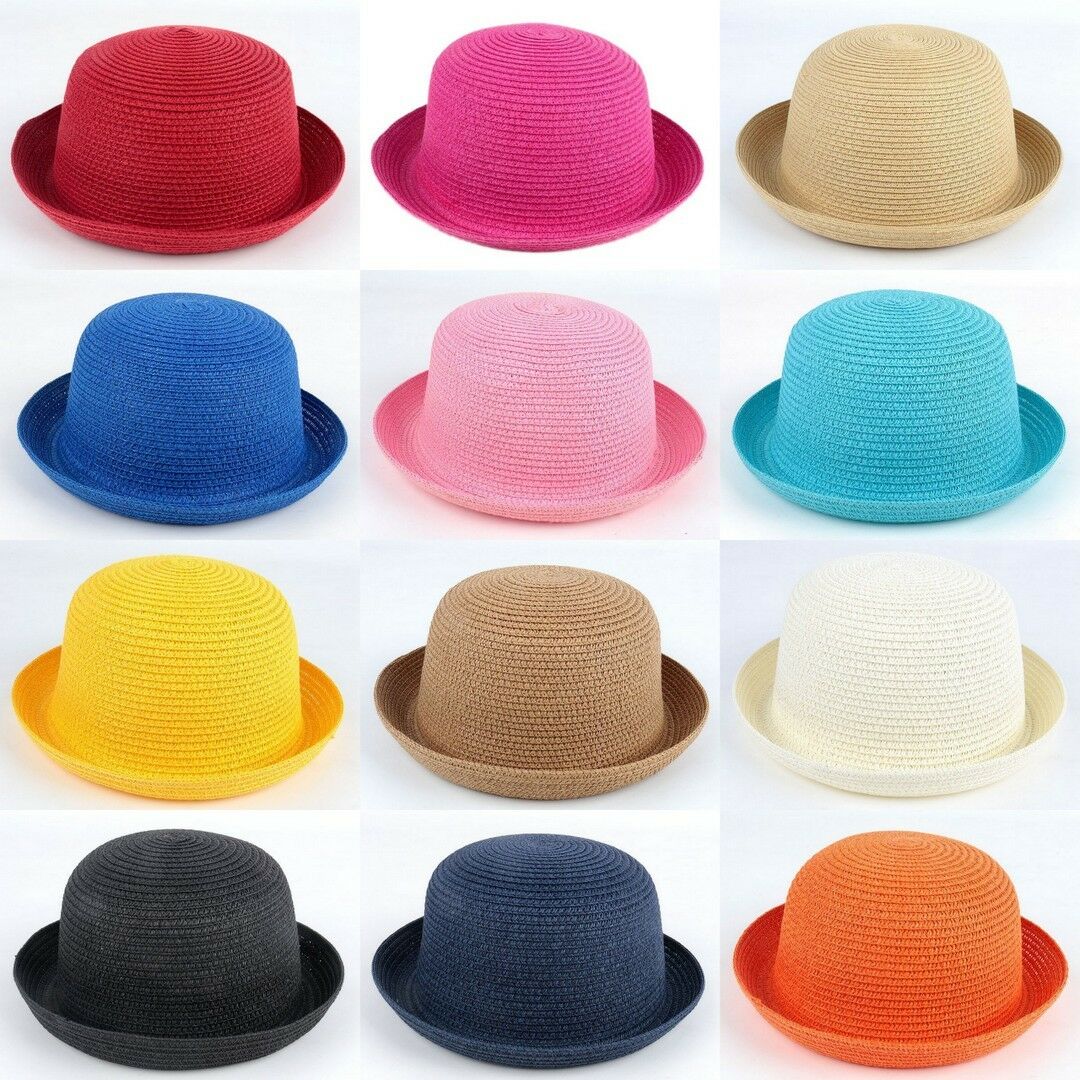 Bucket Hat Straw - Mistdawn Vrouwen Dames Stro Bowler Derby